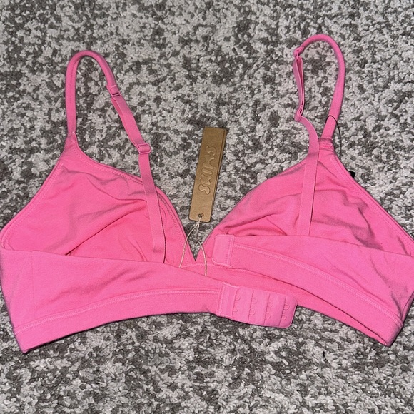Cotton Collection cotton-blend jersey triangle bralette - Sugar Pink NWT - Picture 6 of 6